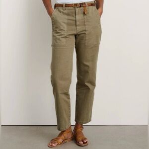Alex Mill Neil Pant in Herringbone / Vintage Olive / Size 2